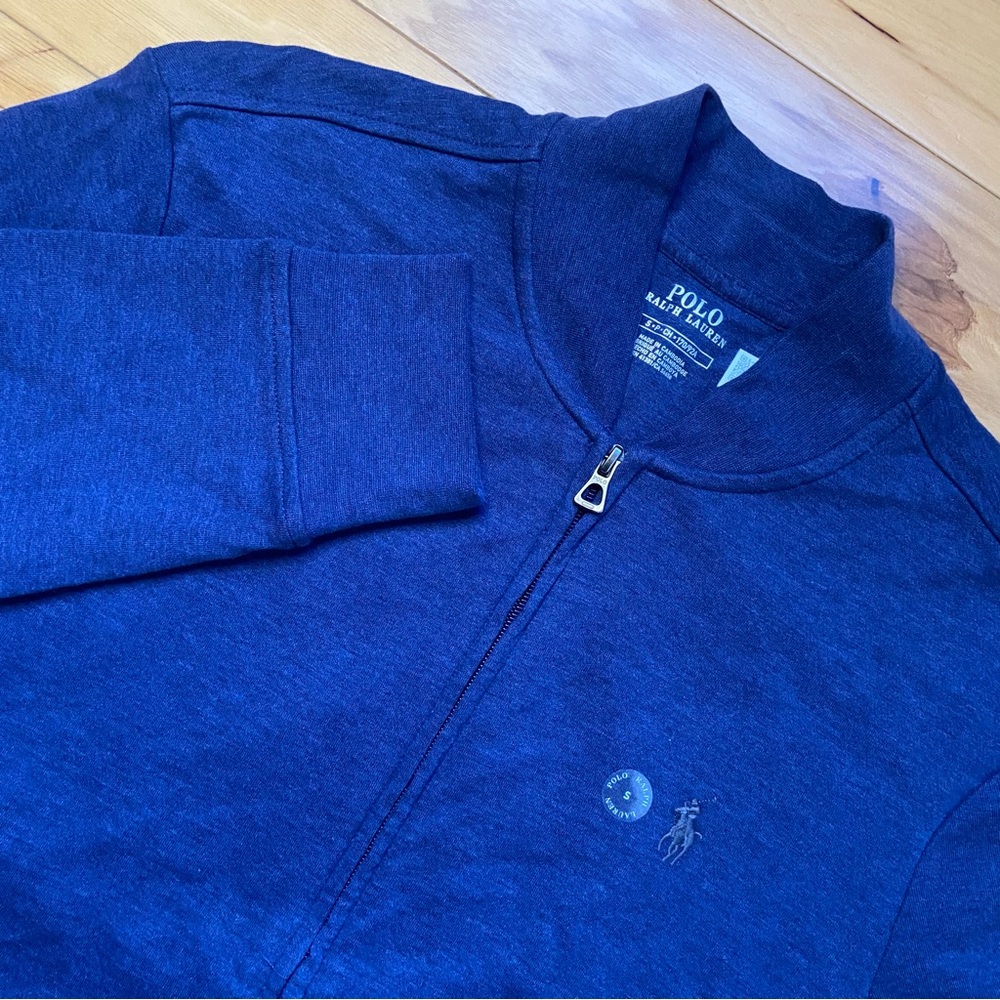 Polo Ralph Lauren Double-Knit Bomber Jacket Men's‎ Size S Navy Heather